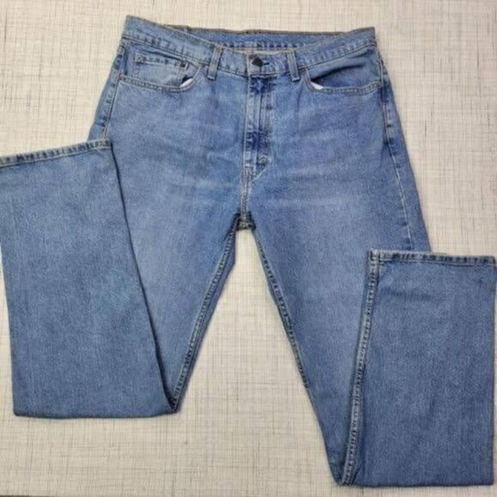 5/$25 Levi's Men's Light‎ Wash Straight-Leg Denim Blue Jeans Size 36/34